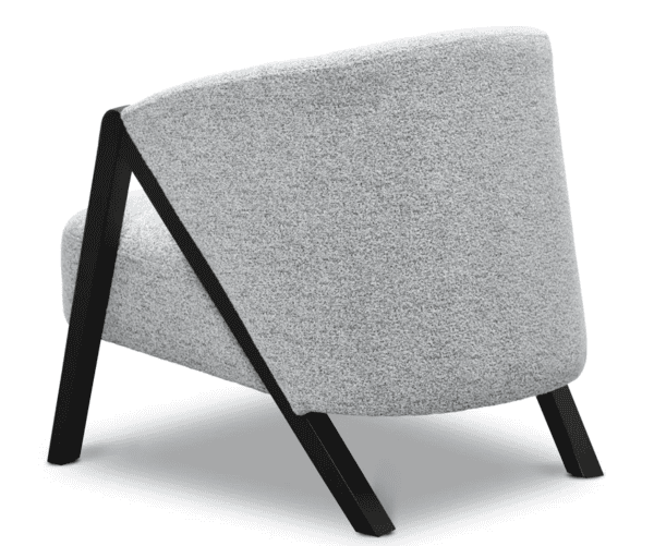 CELION Fabric Armchair - Light Grey Fleck - Image 5